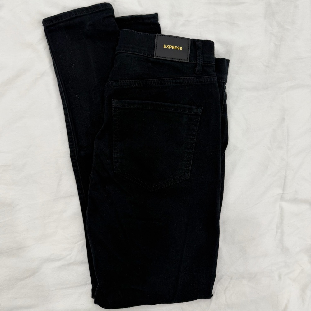Express Women’s High Waisted Stay Black Skinny Jeans